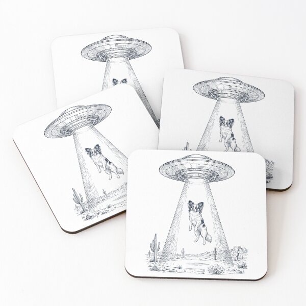 Item preview, Vintage Papillon UFO Alien Western Dog Mom Dad Lover designed and sold by TerryConnells.