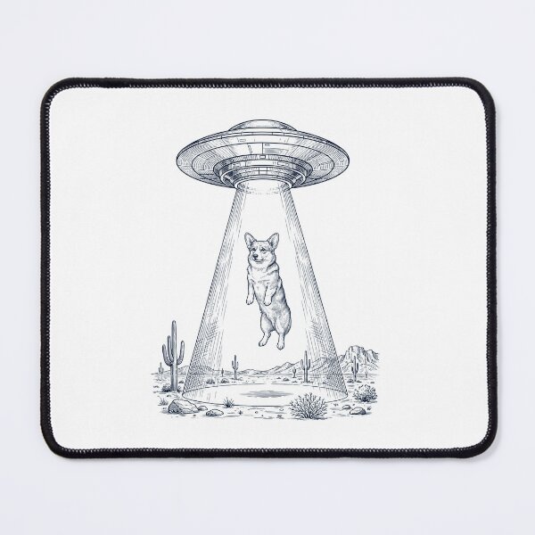 Item preview, Vintage Pembroke Welsh Corgi UFO Alien Western Dog Mom Dad Lover designed and sold by TerryConnells.