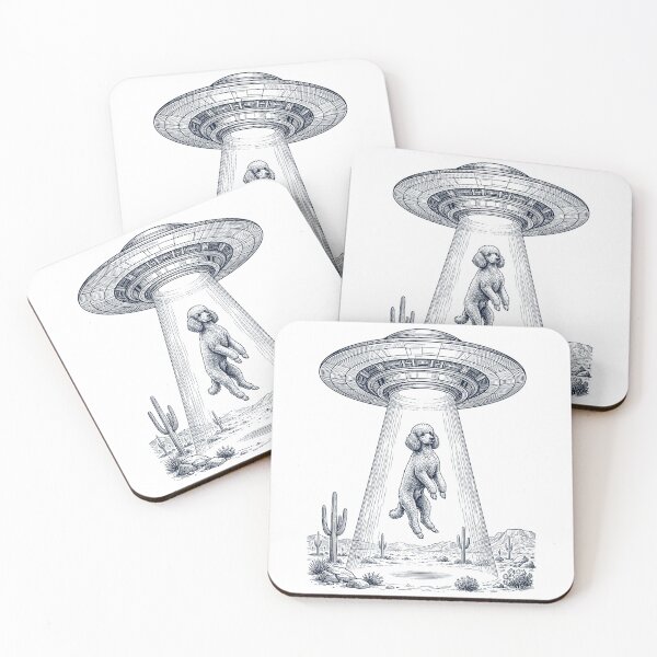 Item preview, Vintage Poodle UFO Alien Western Dog Mom Dad Lover designed and sold by TerryConnells.