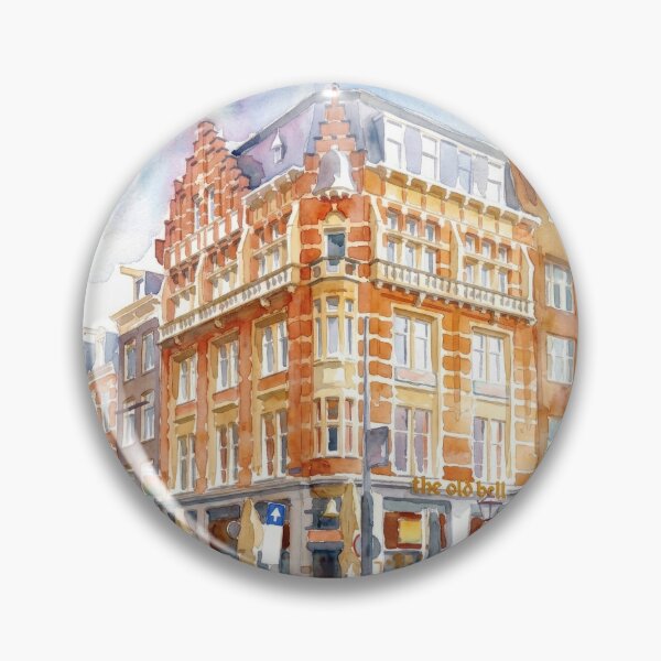 Item preview, Hotel Rembrandt Square in Amsterdam Watercolor Cityscape designed and sold by caracatita75.