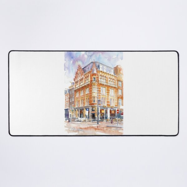 Item preview, Hotel Rembrandt Square in Amsterdam Watercolor Cityscape designed and sold by caracatita75.