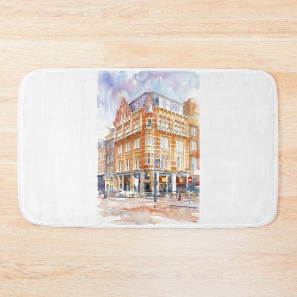 Item preview, Hotel Rembrandt Square in Amsterdam Watercolor Cityscape designed and sold by caracatita75.