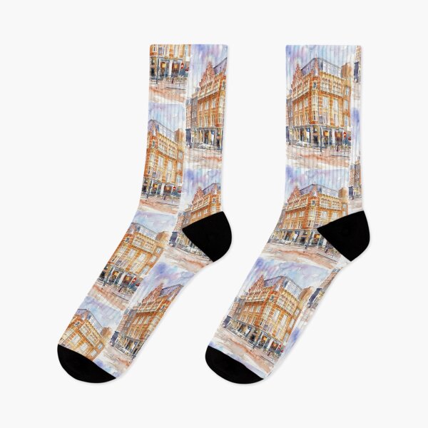 Item preview, Hotel Rembrandt Square in Amsterdam Watercolor Cityscape designed and sold by caracatita75.