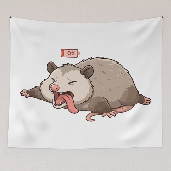 Item preview, Social Battery Dead Funny Opossum Introvert designed and sold by Petzzz.
