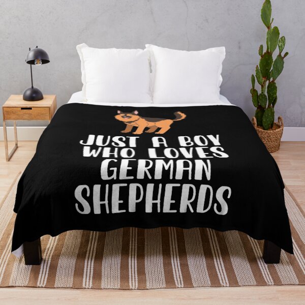 Item preview, Just A Boy Who Loves German Shepherds designed and sold by CosmoKitsch.