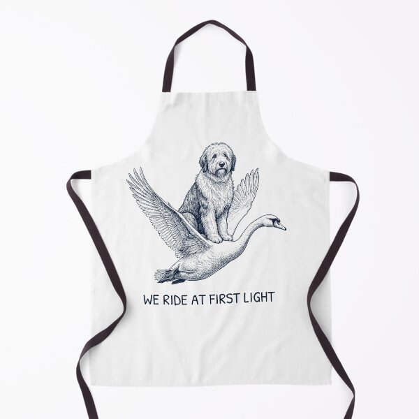 Item preview, We Ride at First Light Funny Old English Sheepdog Mute Swan Dog Lover designed and sold by DoodleTortle.