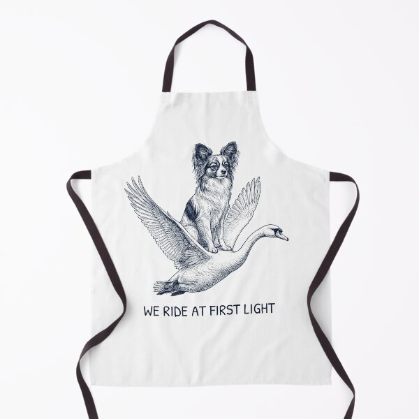 Item preview, We Ride at First Light Funny Papillon Mute Swan Dog Lover designed and sold by DoodleTortle.