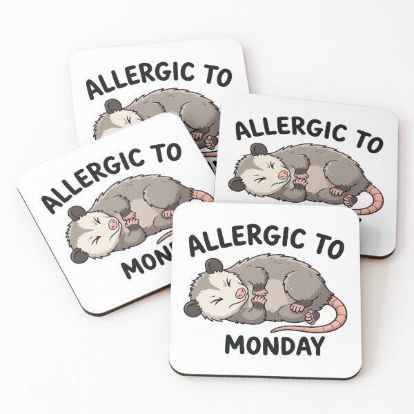 Item preview, Allergic To Mondays Playing Dead Opossum designed and sold by Petzzz.