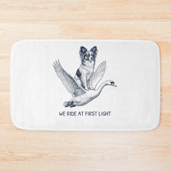 Item preview, We Ride at First Light Funny Papillon Mute Swan Dog Lover designed and sold by DoodleTortle.