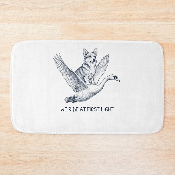 Item preview, We Ride at First Light Funny Pembroke Welsh Corgi Mute Swan Dog Lover designed and sold by DoodleTortle.