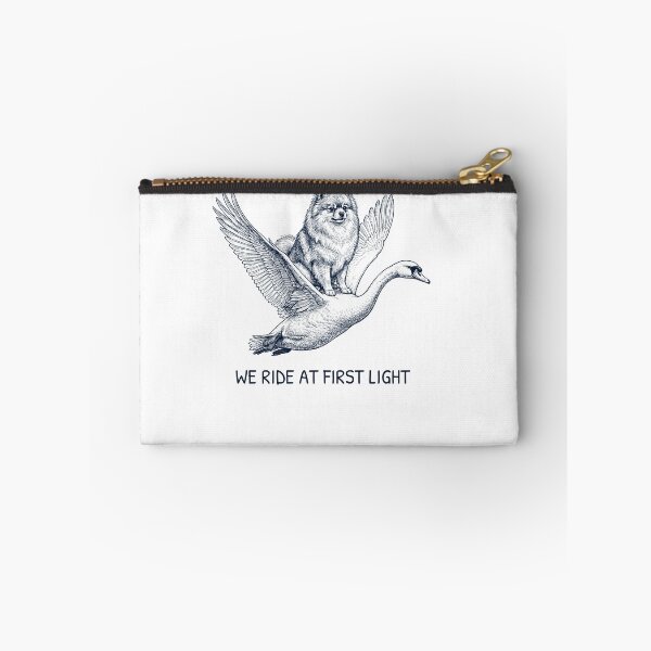 Item preview, We Ride at First Light Funny Pomeranian Mute Swan Dog Lover designed and sold by DoodleTortle.