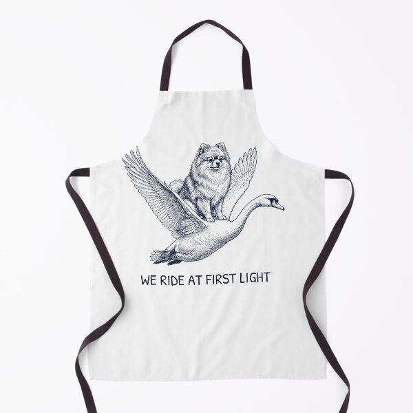 Item preview, We Ride at First Light Funny Pomeranian Mute Swan Dog Lover designed and sold by DoodleTortle.