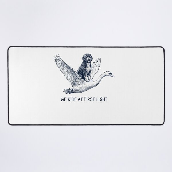 Item preview, We Ride at First Light Funny Portuguese Water Dog Mute Swan Dog Lover designed and sold by DoodleTortle.
