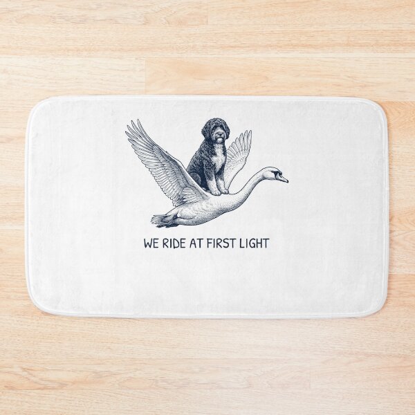 Item preview, We Ride at First Light Funny Portuguese Water Dog Mute Swan Dog Lover designed and sold by DoodleTortle.
