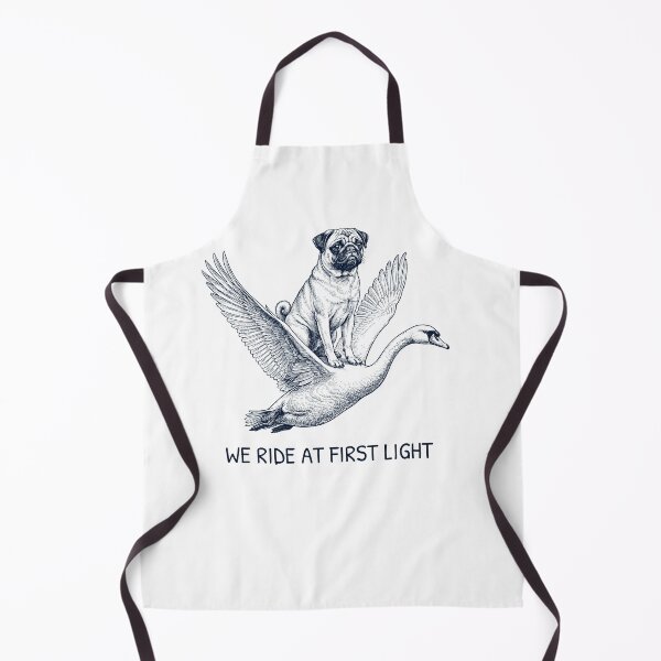 Item preview, We Ride at First Light Funny Pug Mute Swan Dog Lover designed and sold by DoodleTortle.