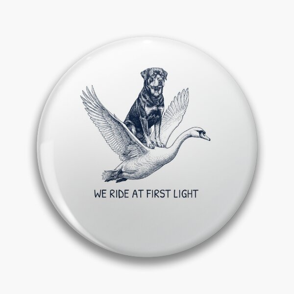 Item preview, We Ride at First Light Funny Rottweiler Mute Swan Dog Lover designed and sold by DoodleTortle.