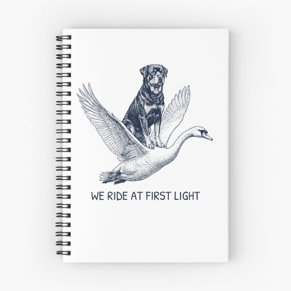 Item preview, We Ride at First Light Funny Rottweiler Mute Swan Dog Lover designed and sold by DoodleTortle.