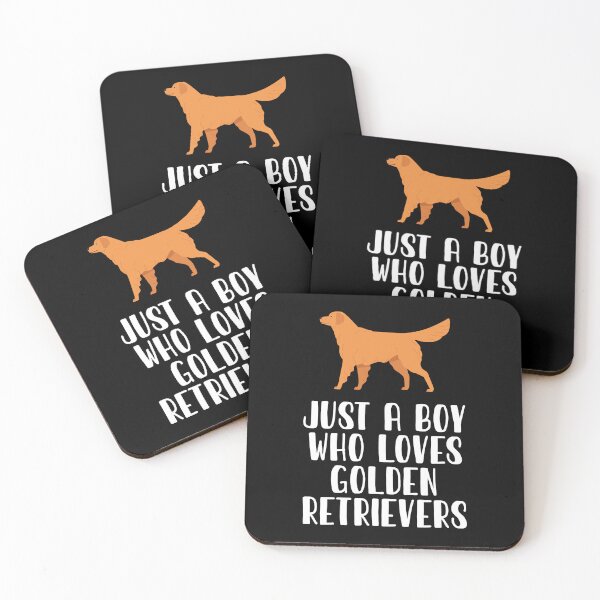 Item preview, Just A Boy Who Loves Golden Retrievers designed and sold by CosmoKitsch.
