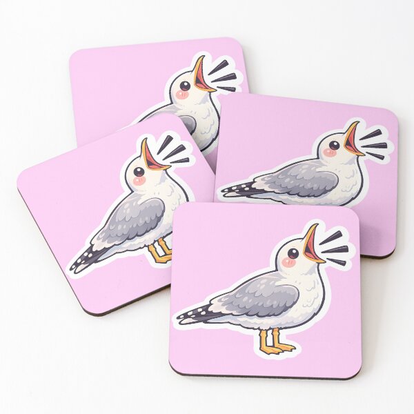Item preview, Cute Screaming Seagull Cartoon Sticker designed and sold by AkriDesigns.