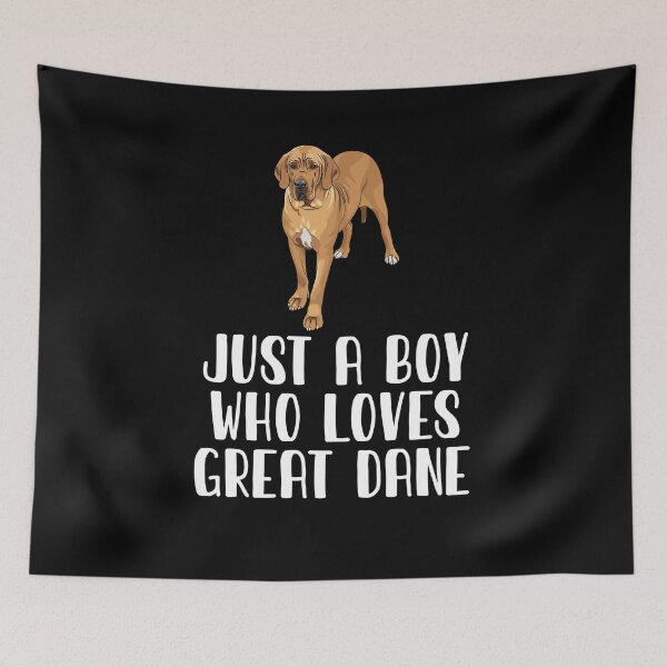 Item preview, Just A Boy Who Loves Great Dane designed and sold by CosmoKitsch.
