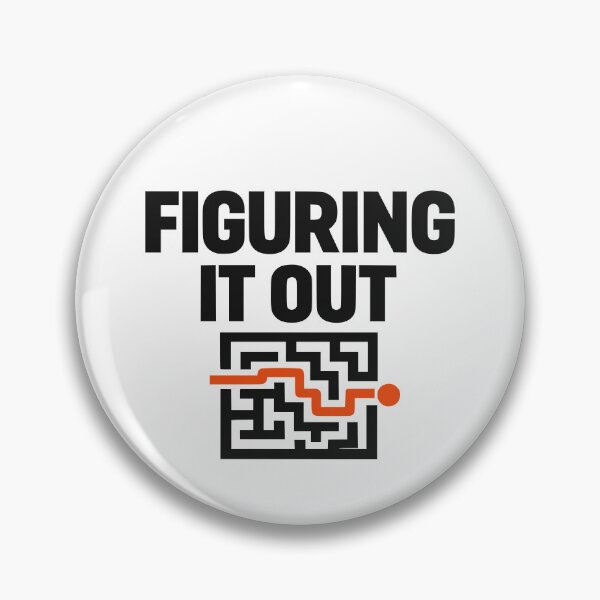 Item preview, Figuring It Out Minimalist Maze With Orange Path designed and sold by FunFitLife Studio.