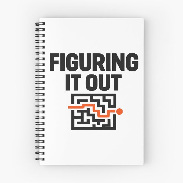 Item preview, Figuring It Out Minimalist Maze With Orange Path designed and sold by FunFitLife Studio.