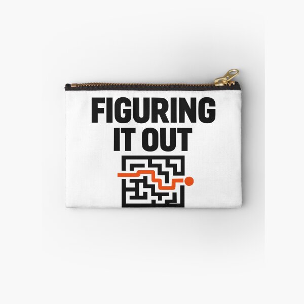 Item preview, Figuring It Out Minimalist Maze With Orange Path designed and sold by FunFitLife Studio.