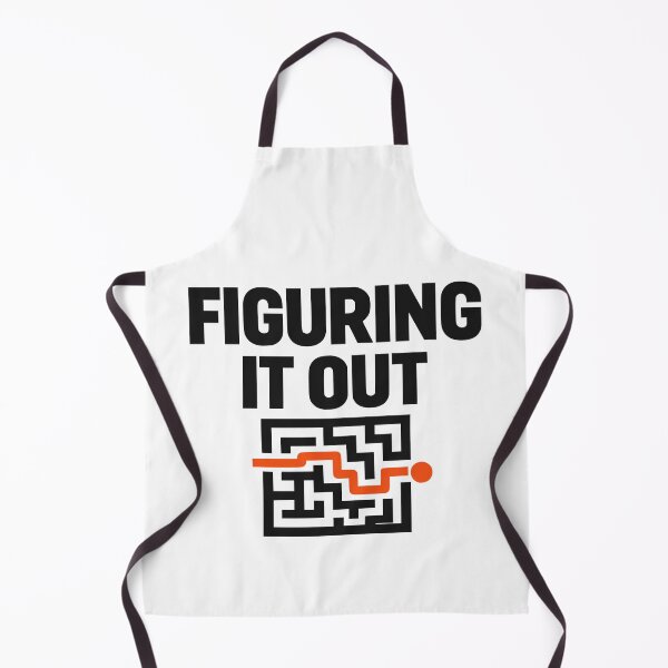 Item preview, Figuring It Out Minimalist Maze With Orange Path designed and sold by FunFitLife Studio.
