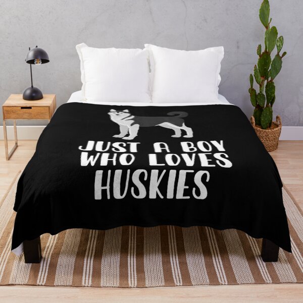Item preview, Just A Boy Who Loves Huskies  designed and sold by CosmoKitsch.
