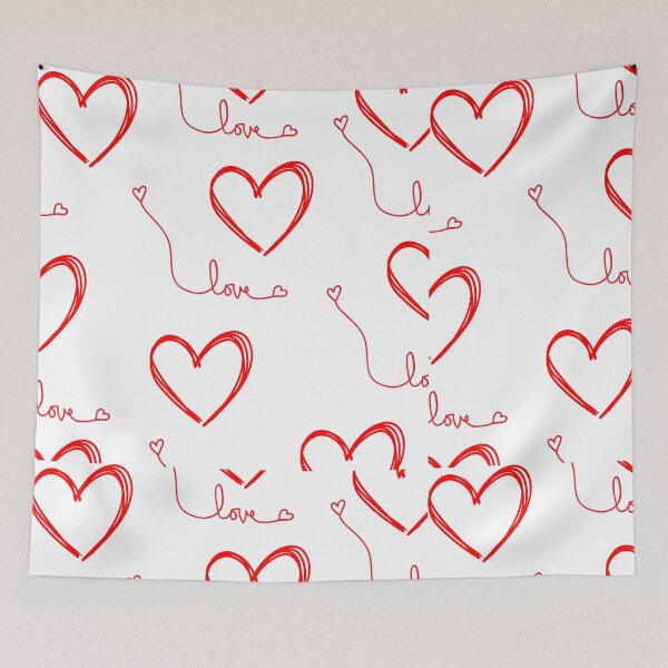 Item preview, Hand Drawn Love Hearts Seamless Pattern Design designed and sold by Cutethings3.