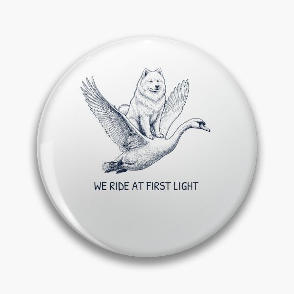 Item preview, We Ride at First Light Funny Samoyed Mute Swan Dog Lover designed and sold by DoodleTortle.