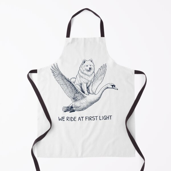 Item preview, We Ride at First Light Funny Samoyed Mute Swan Dog Lover designed and sold by DoodleTortle.