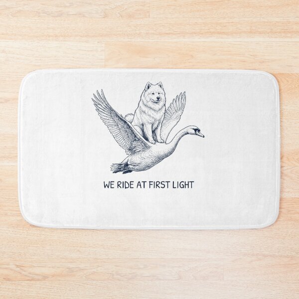 Item preview, We Ride at First Light Funny Samoyed Mute Swan Dog Lover designed and sold by DoodleTortle.