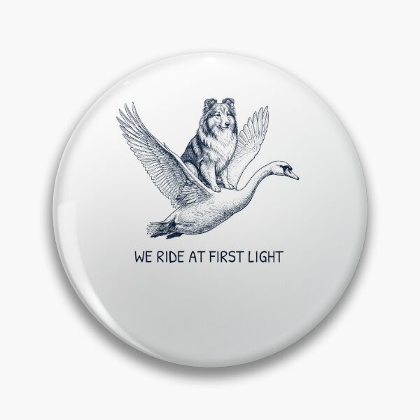 Item preview, We Ride at First Light Funny Shetland Sheepdog Mute Swan Dog Lover designed and sold by DoodleTortle.