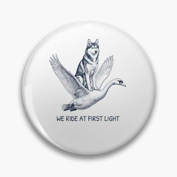 Item preview, We Ride at First Light Funny Siberian Husky Mute Swan Dog Lover designed and sold by DoodleTortle.