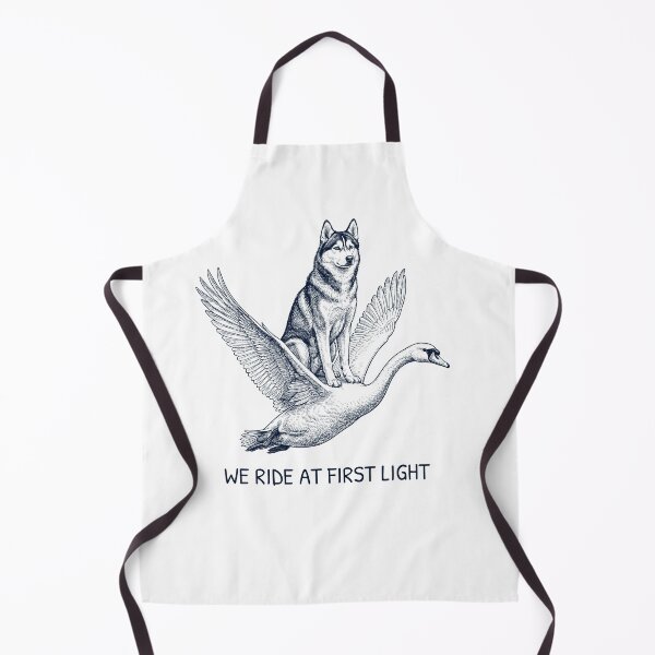 Item preview, We Ride at First Light Funny Siberian Husky Mute Swan Dog Lover designed and sold by DoodleTortle.