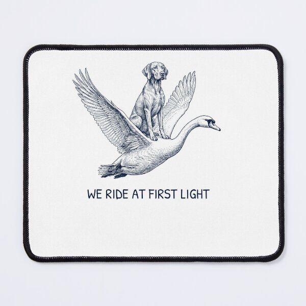 Item preview, We Ride at First Light Funny Vizsla Mute Swan Dog Lover designed and sold by DoodleTortle.