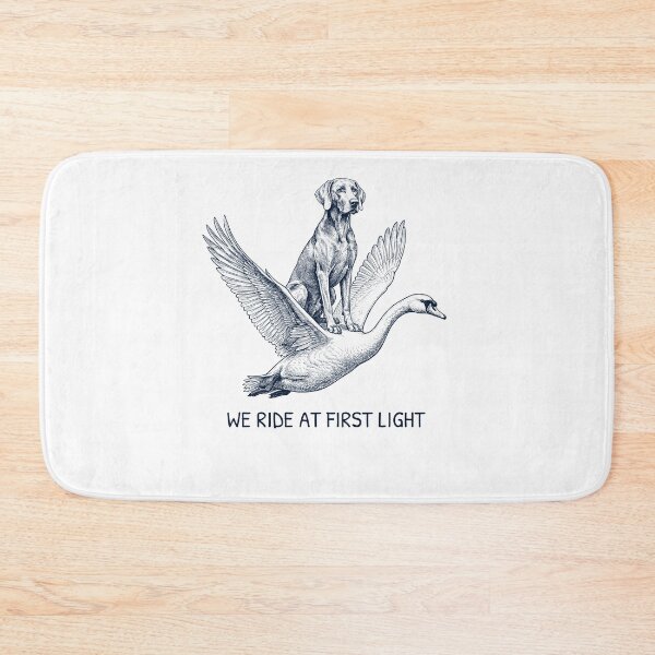 Item preview, We Ride at First Light Funny Weimaraner Mute Swan Dog Lover designed and sold by DoodleTortle.