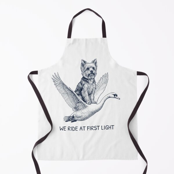 Item preview, We Ride at First Light Funny Yorkshire Terrier Mute Swan Dog Lover designed and sold by DoodleTortle.