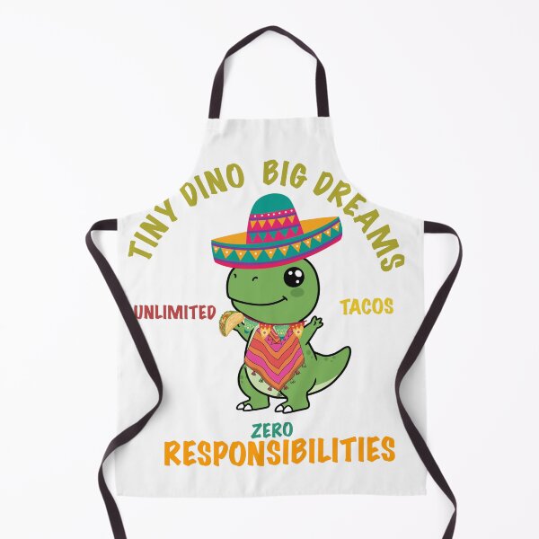 Item preview, Tiny Dino Big Dreams Unlimited Tacos Zero Responsibilities Cute Dinosaur Taco Fiesta Shirt designed and sold by HOUSE OF TIST.