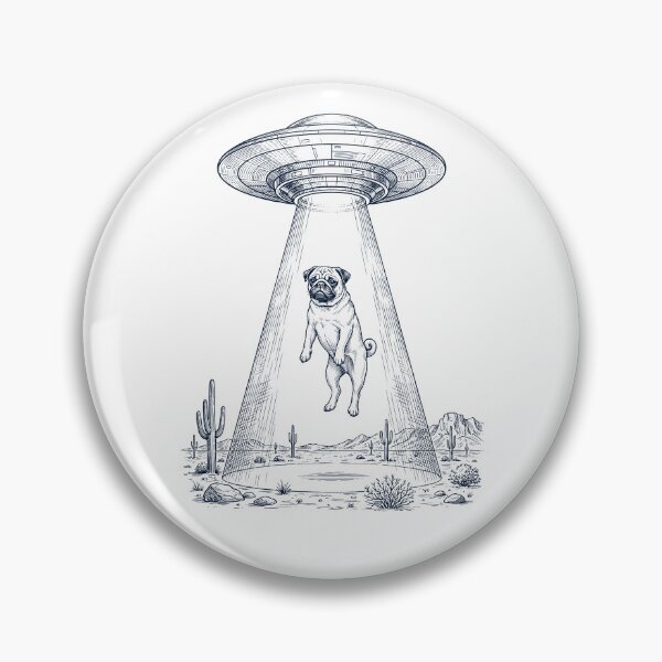 Artikelvorschau, Vintage Mops UFO Alien Western Hund Mama Papa Liebhaber entworfen und verkauft von TerryConnells.