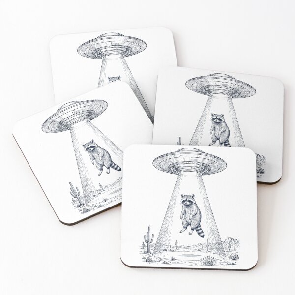 Item preview, Vintage Raccoon UFO Alien Western Animal Lover designed and sold by TerryConnells.