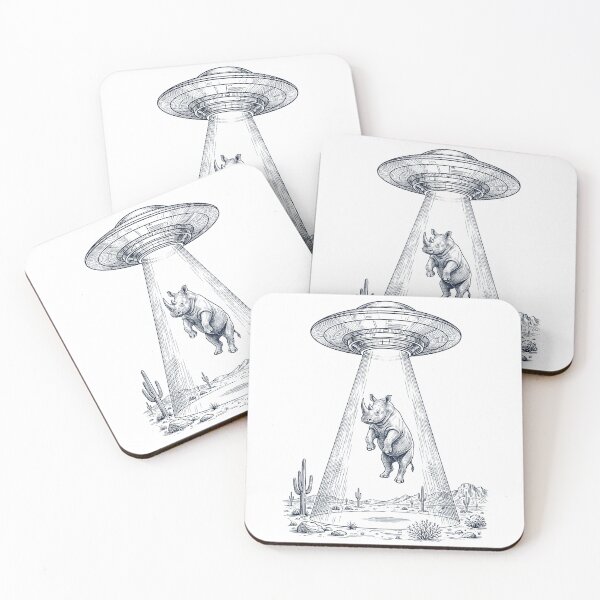 Item preview, Vintage Rhino UFO Alien Western Animal Lover designed and sold by TerryConnells.