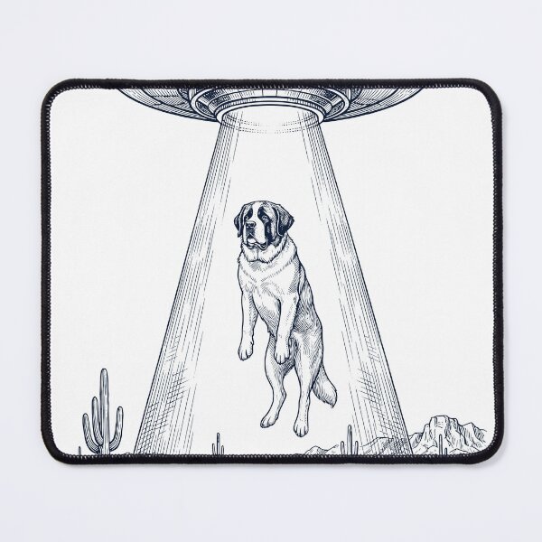 Item preview, Vintage Saint Bernard UFO Alien Western Dog Mom Dad Lover designed and sold by TerryConnells.