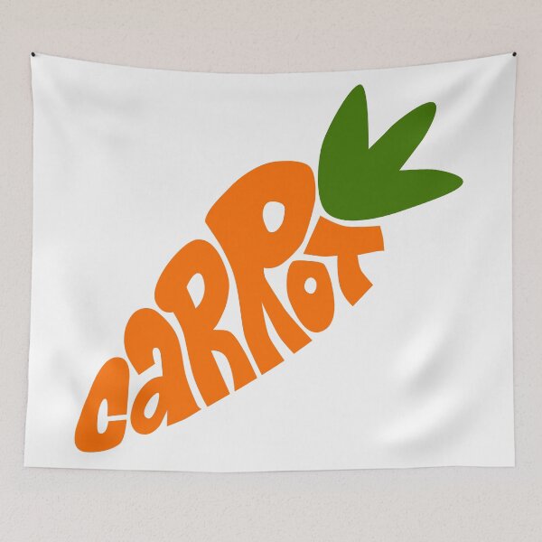 Item preview, Carrot Calligram Typography Silhouette Art designed and sold by shpolka.