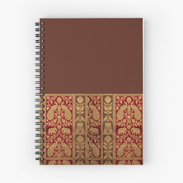Item preview, Indian Kanjeevaram Silk Saree Print illustration - Red, Maroon and & Gold Zari Border designed and sold by Drishya-Designs.
