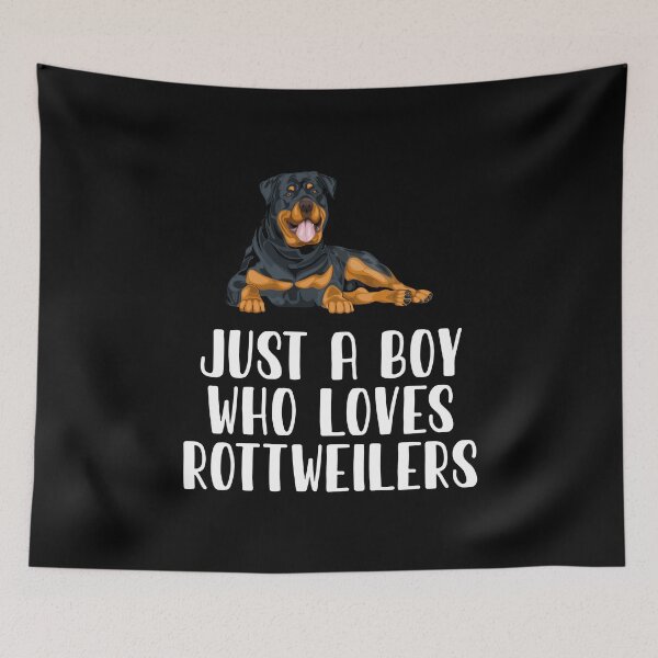 Item preview, Just A Boy Who Loves Rottweilers  designed and sold by CosmoKitsch.