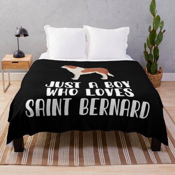 Item preview, Just A Boy Who Loves Saint Bernard designed and sold by CosmoKitsch.