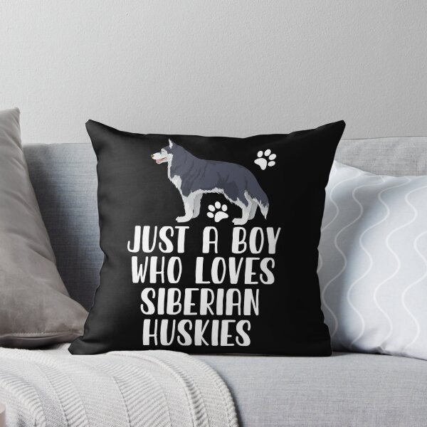 Item preview, Just A Boy Who Loves Siberian Huskies  designed and sold by CosmoKitsch.