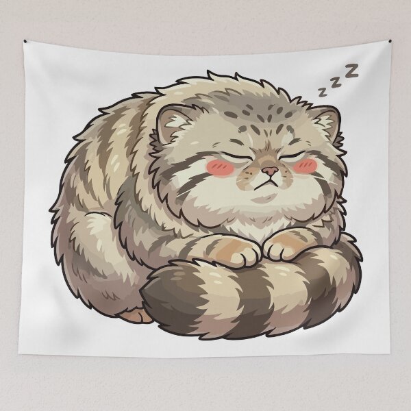 Item preview, Zen Grump Sleepy Pallas Cat Manul designed and sold by Petzzz.